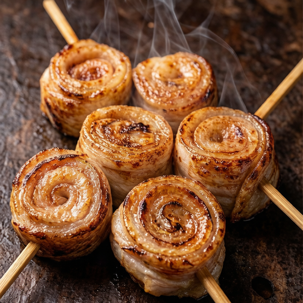 Grilled Fish Rolls Skewers