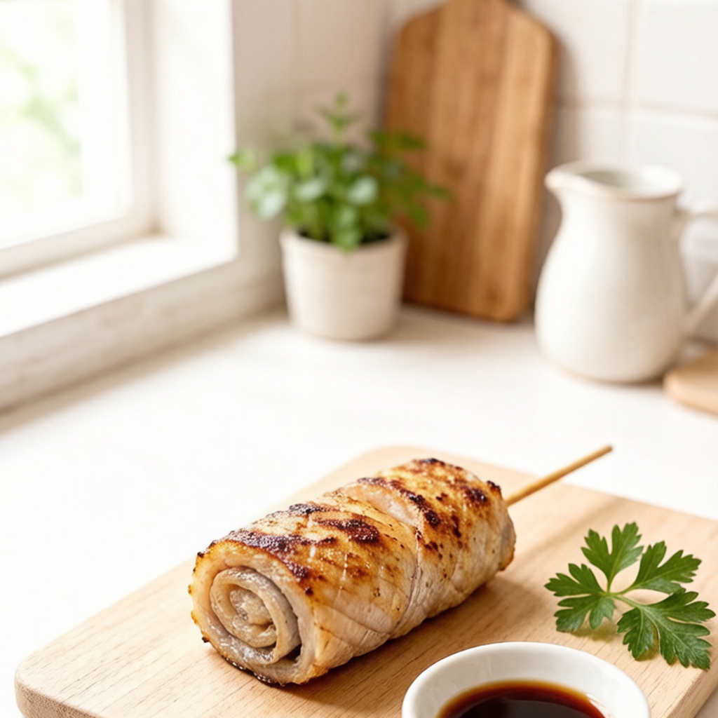 Grilled Fish Rolls Skewers